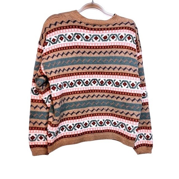 Casual Corner VTG Floral Cardigan Sweater Large Cottagecore Grandmacore Cabin - Picture 8 of 9